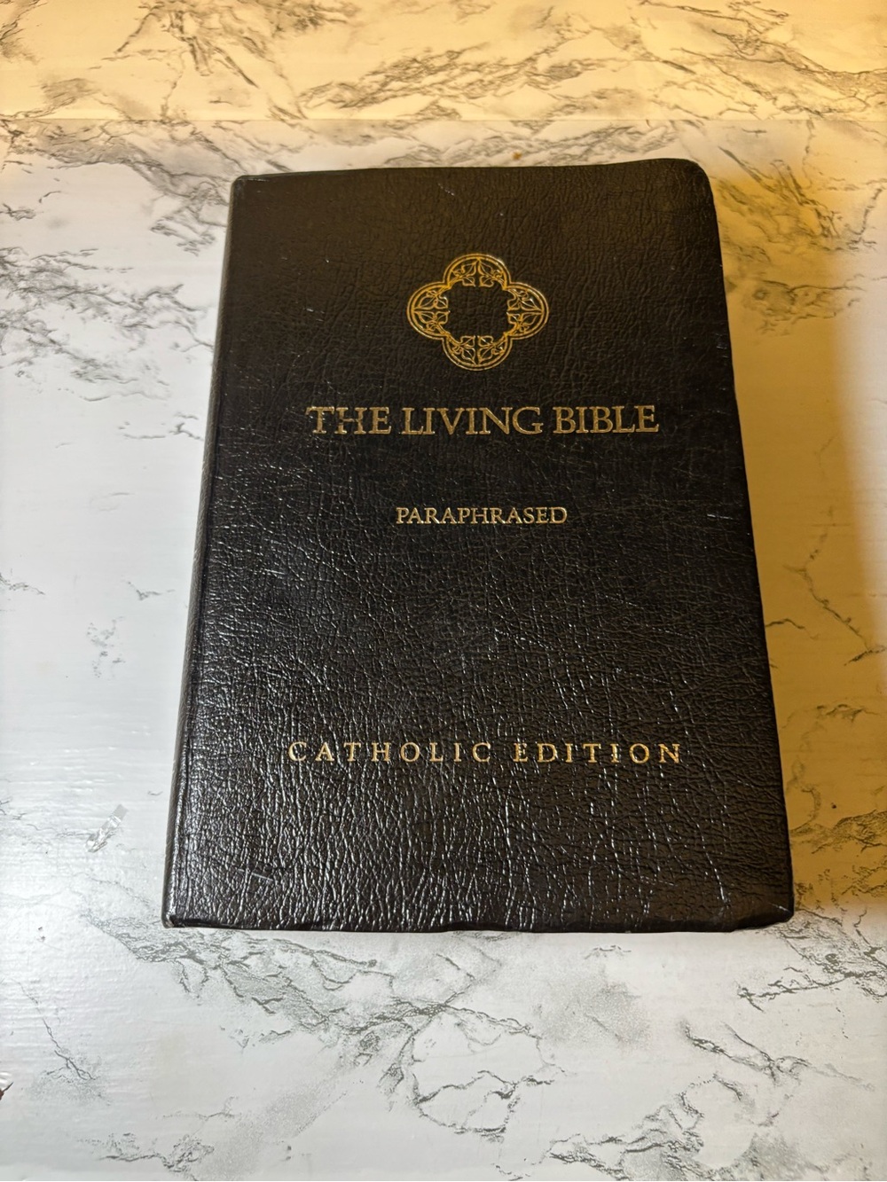 The Living Bible Catholic Edition - Black Cover with Gold Foil